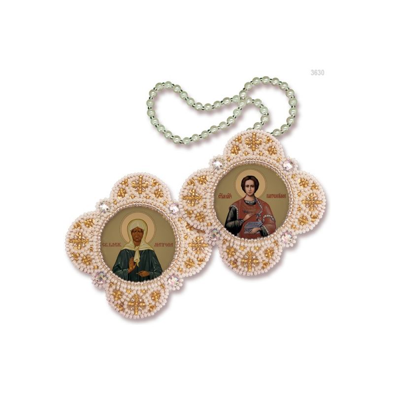 Buy Kit for embroidery - Pendant St. Panteleimon the Healer - St. Matron of Moscow-rv3630
