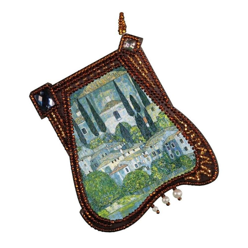Buy Kit for embroidery - Pendant Church in Cassona-rv4406