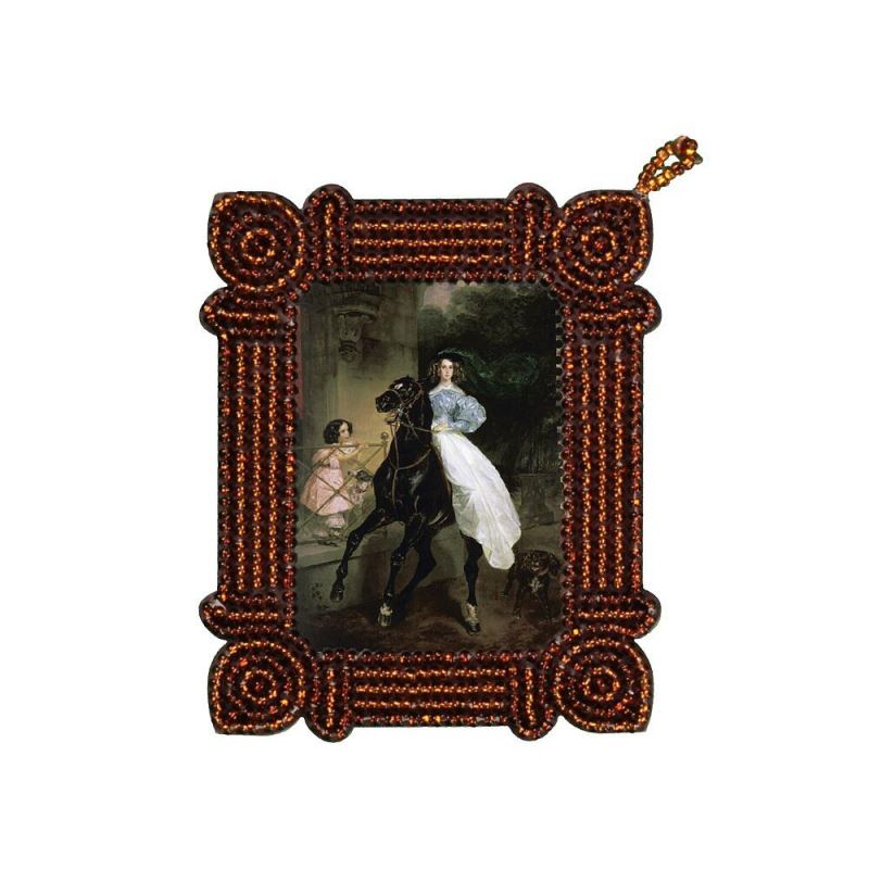 Buy Kit for embroidery - Pendant Horsewoman-rv4456