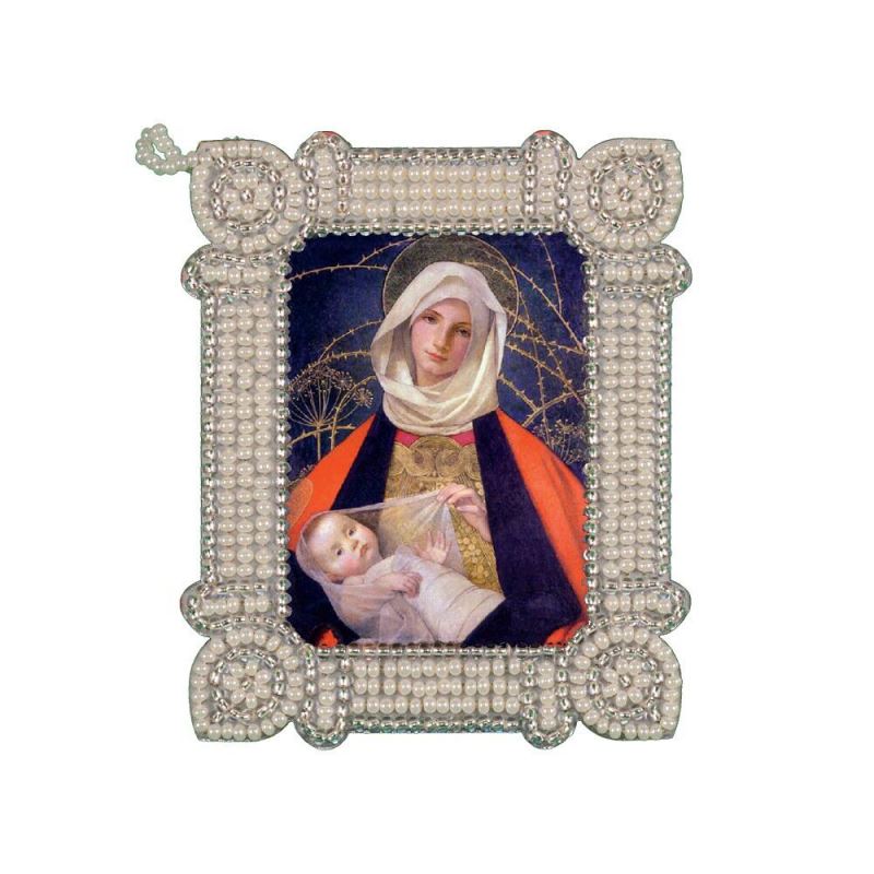 Buy Kit for embroidery - Pendant Madonna with baby-rv4457