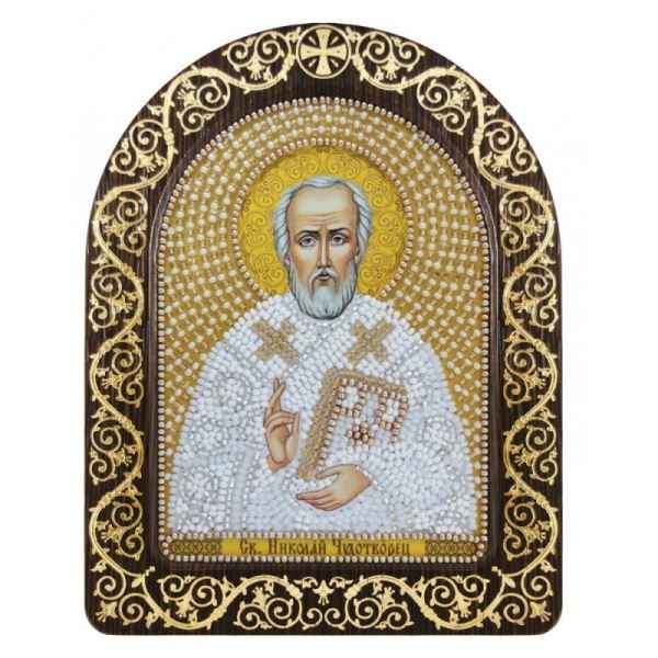Buy Set for beadwork with a frame - St. Nicholas the Wonderworker-sn5013