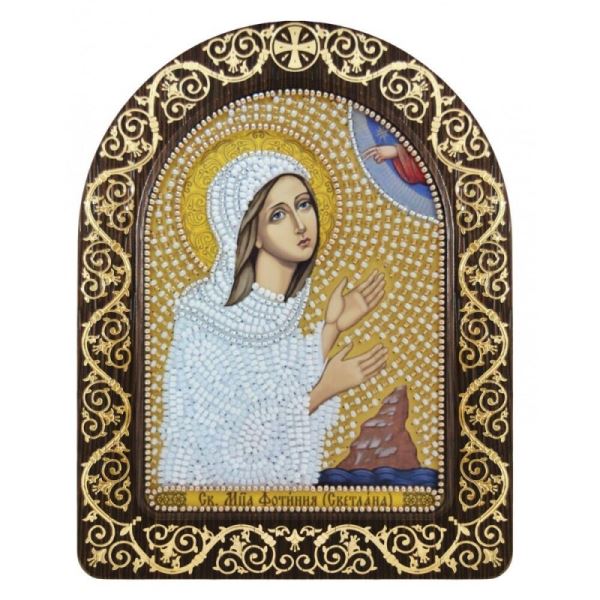 Buy Set for beadwork with a frame - St. Mts. Fotiniya Samaryanka (Svetlana)-sn5028