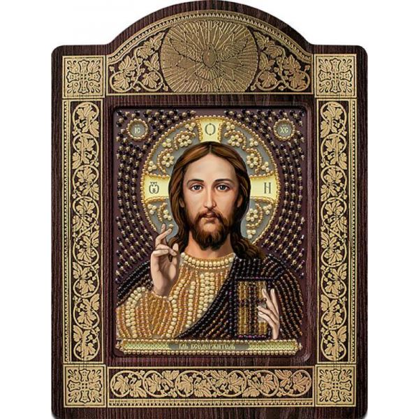 Buy Set for beadwork with a frame - Christ the Savior-sn8001