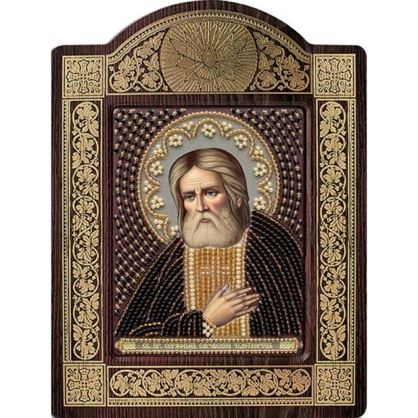 Buy Set for beadwork with a frame - St. Prp. Seraphim of Sarov-sn8010
