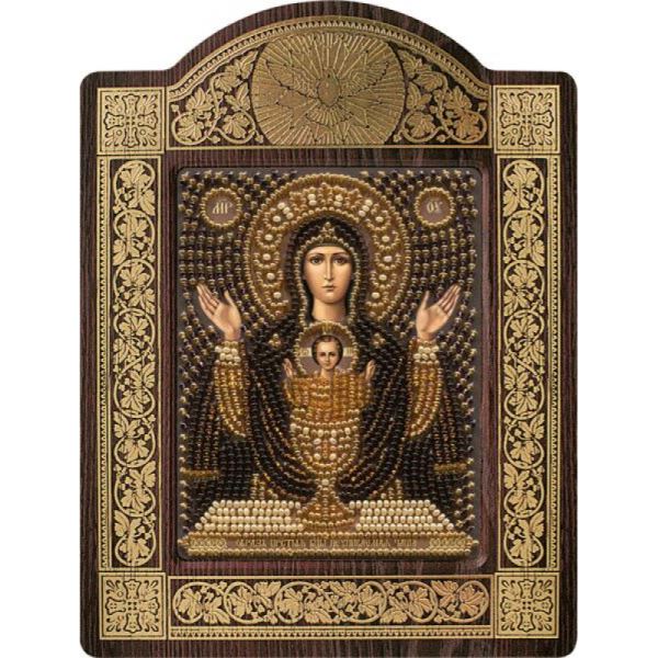 Buy Set for beadwork with a frame - The image of the Blessed Virgin Undrinkable cup-sn8013