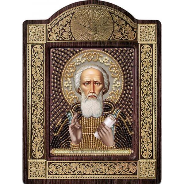 Buy Set for beadwork with a frame - St. Prp. Sergey of Radonezh-sn8130