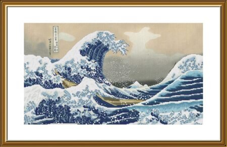 Buy Cross stitch kit The Great Wave In Kanagawa-Sr1515