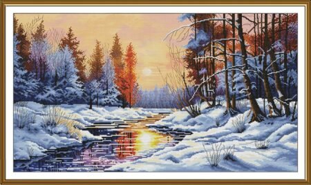 Buy Cross stitch kit Winter Sunset-Sr1518