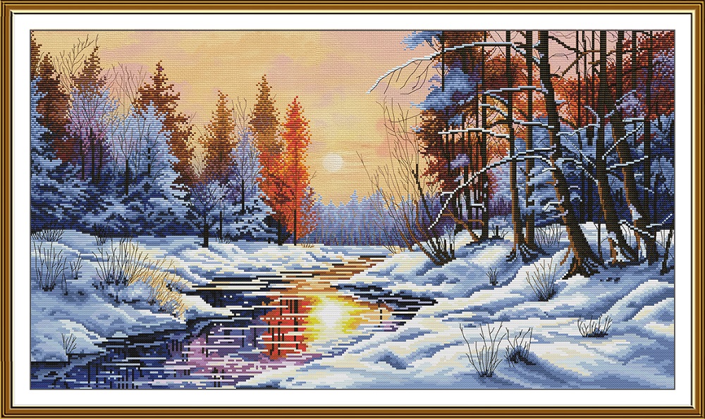 Buy Cross stitch kit Winter Sunset-Sr1518
