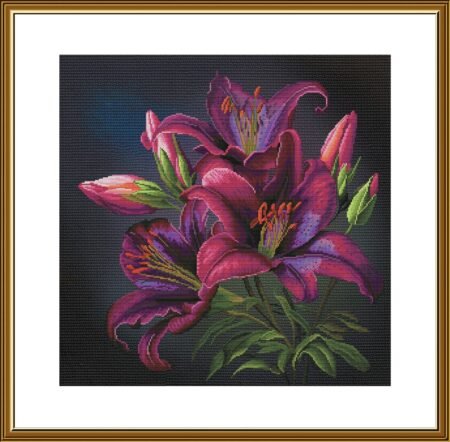 Buy Cross stitch kit Night Lilies-Sr2312