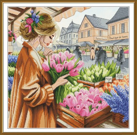 Buy Cross stitch kit Flower Girl-Sr2382