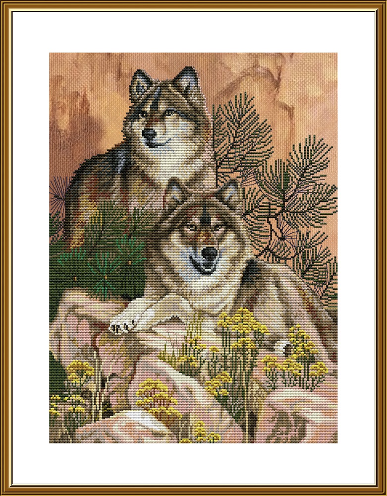 Buy Cross stitch kit Wolf Siesta-Sr3386