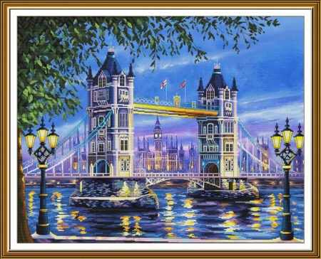 Buy Cross stitch kit Tower Bridge At Night-Sr3425