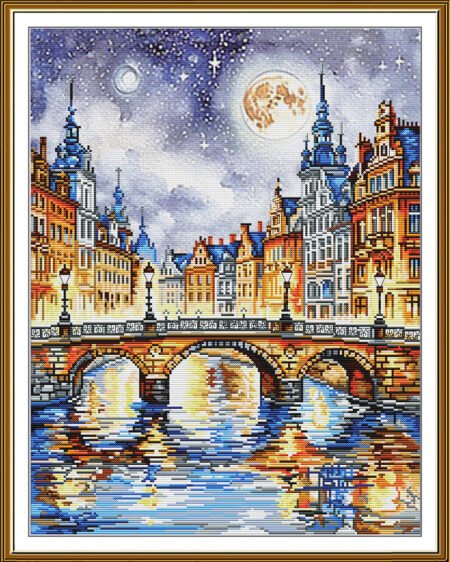 Buy Cross stitch kit Lights Of The Night City-Sr3470
