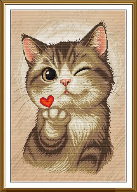Buy Cross stitch kit A Kiss For You-Sr3483