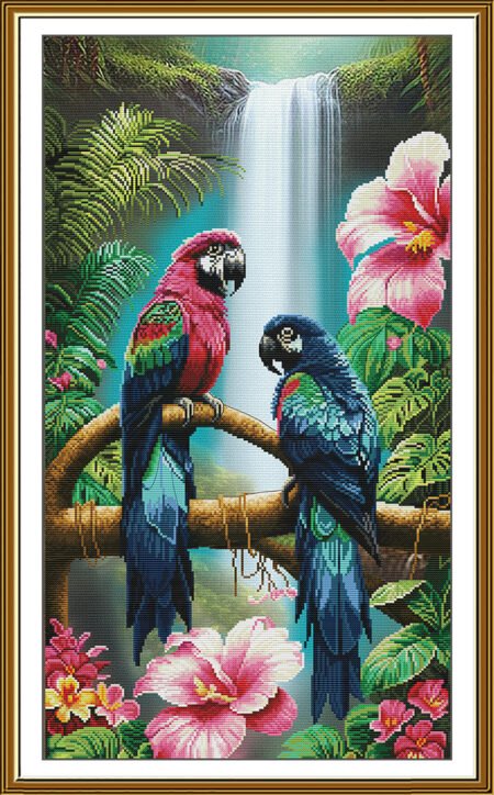 Buy Cross stitch kit Colorful Parrots-Sr6266