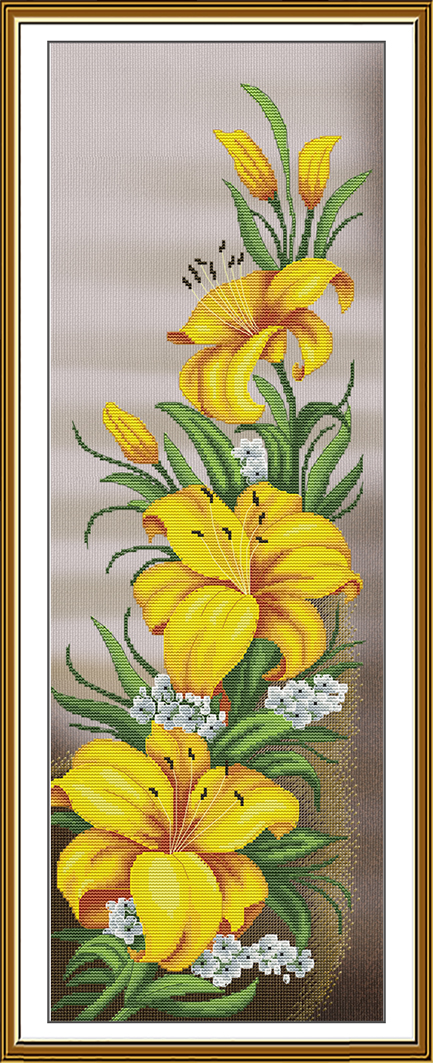 Buy Cross stitch kit Yellow Lilies-Sr6272