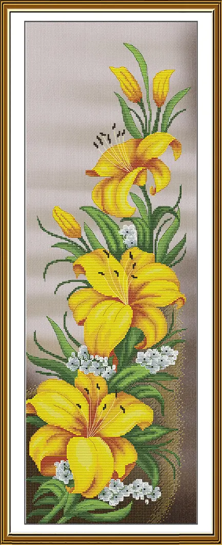 Buy Cross stitch kit Yellow Lilies-Sr6272