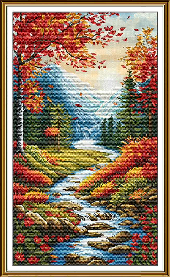 Buy Cross stitch kit Golden Autumn Leaves-Ñð6274