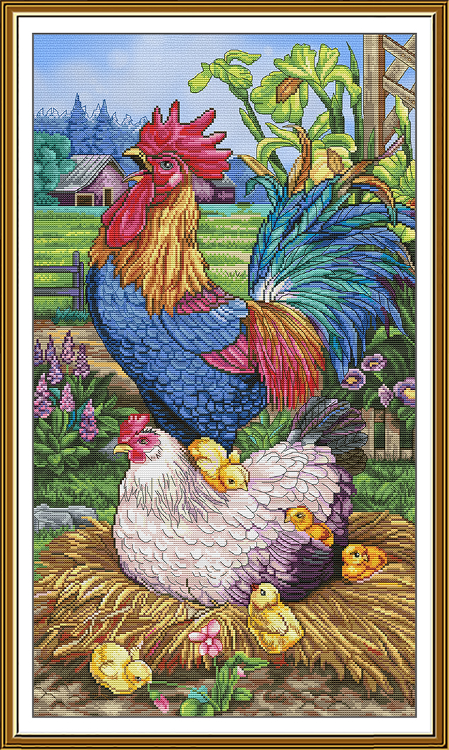 Buy Cross stitch kit The First Rooster In The Village-Sr6275