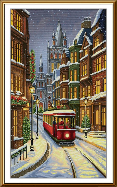 Buy Cross stitch kit Winter Tram-Sr6295