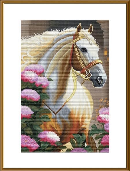 Buy Cross stitch kit White-Maned Beauty-Sv3236
