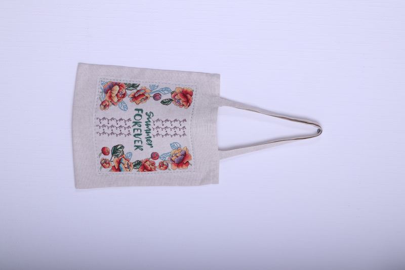 Buy Bag with embroidered decorative element - "Summer forever" orange-TK0201_1