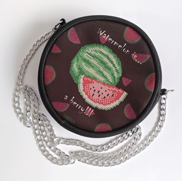Buy Round Eco leather bag without handle for embroidered decorative element - VBG_101-VBG_101