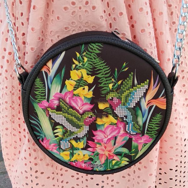 Buy Round Eco leather bag without handle for embroidered decorative element - VBG_102-VBG_102_2