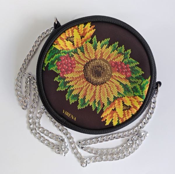 Buy Round Eco leather bag without handle for embroidered decorative element - VBG_105-VBG_105