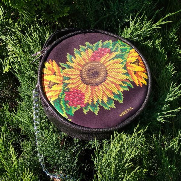 Buy Round Eco leather bag without handle for embroidered decorative element - VBG_105-VBG_105_5