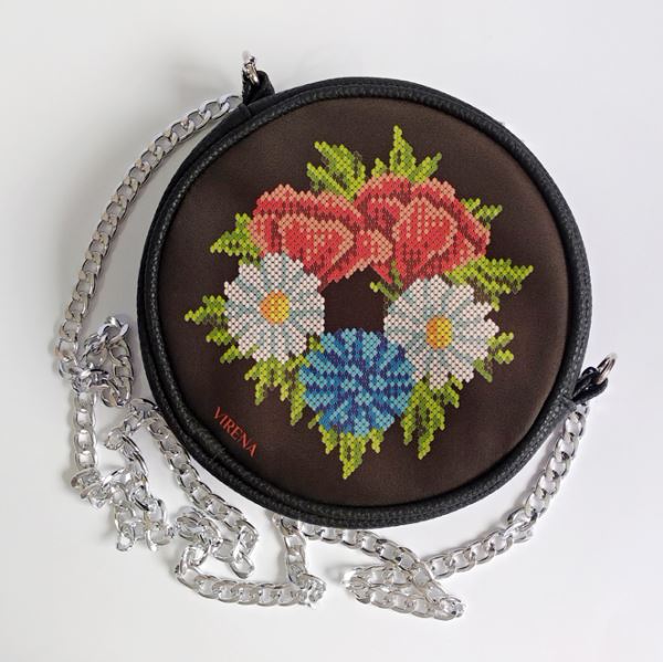 Buy Round Eco leather bag without handle for embroidered decorative element - VBG_106-VBG_106