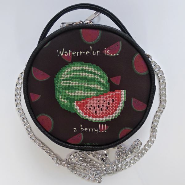 Buy Round Eco leather bag without handle for embroidered decorative element - VBG_201-VBG_201