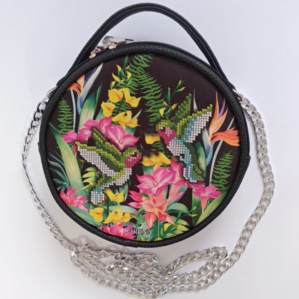 Buy Round Eco leather bag without handle for embroidered decorative element - VBG_202-VBG_202