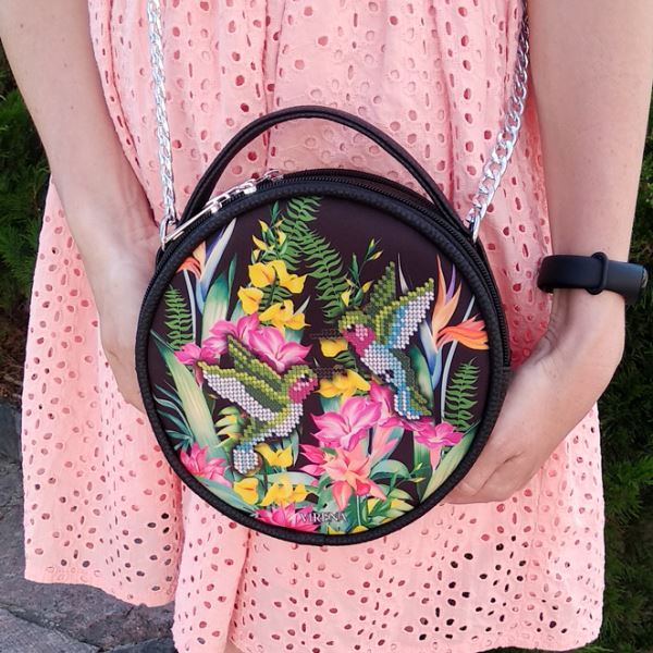 Buy Round Eco leather bag without handle for embroidered decorative element - VBG_202-VBG_202_2