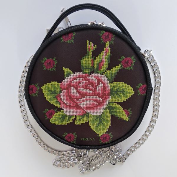 Buy Round Eco leather bag without handle for embroidered decorative element - VBG_203-VBG_203