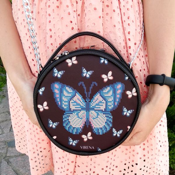 Buy Round Eco leather bag without handle for embroidered decorative element - VBG_204-VBG_204_2