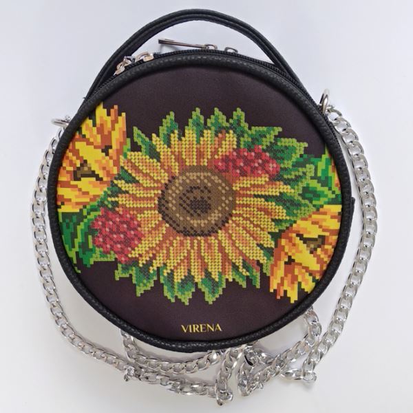 Buy Round Eco leather bag without handle for embroidered decorative element - VBG_205-VBG_205