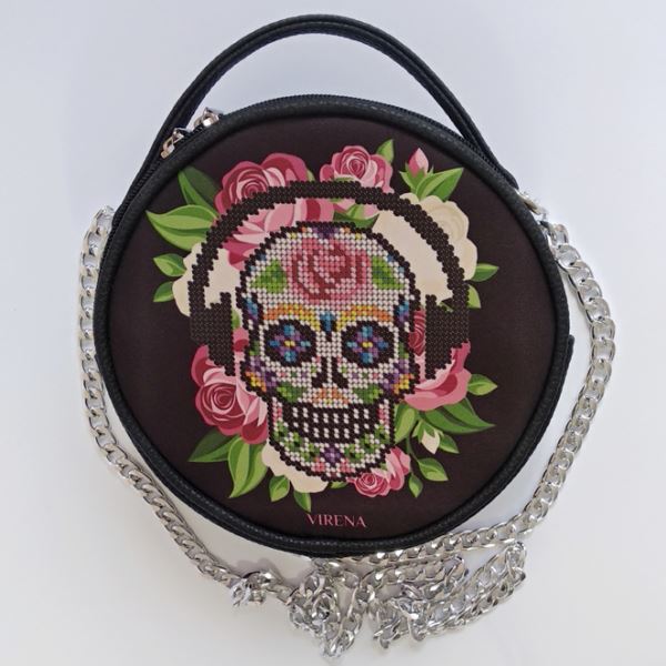Buy Round Eco leather bag without handle for embroidered decorative element - VBG_207-VBG_207