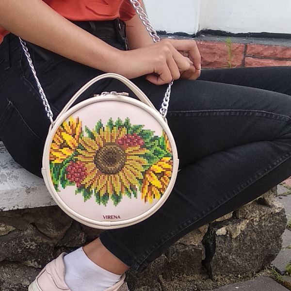 Buy Round Eco leather bag without handle for embroidered decorative element - VBG_212-VBG_212_9