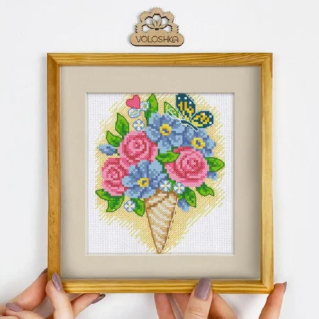 Buy Cross stitch kit - Flower ice cream-VC_015