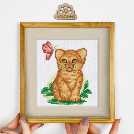 Buy Cross stitch kit - Lion and butterfly-VC_018
