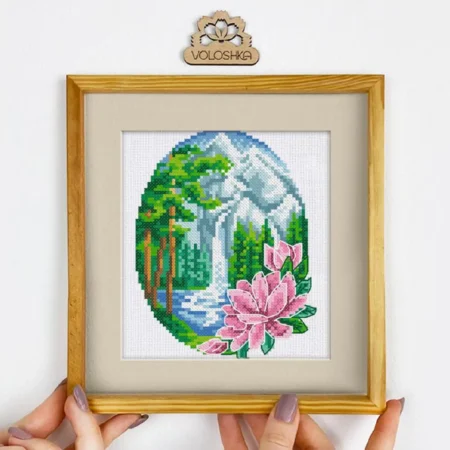 Buy Cross stitch kit - Landscape oval-VC_020