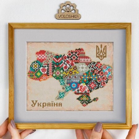 Buy Cross stitch kit - Map of Ukraine-VC_032
