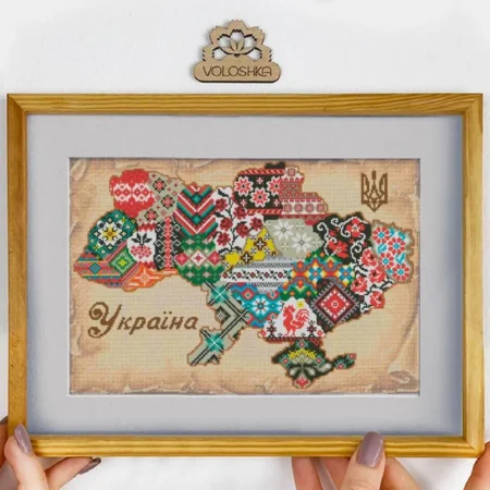 Buy Cross stitch kit - Map of Ukraine-VC_033