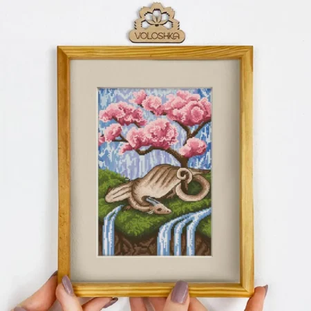 Buy Cross stitch kit - Dragon under sakura-VC_035