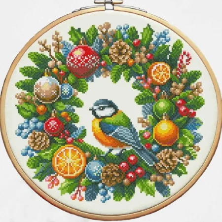 Buy Cross stitch kit - New Year's wreath-VC_050