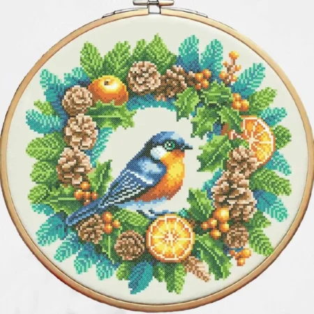 Buy Cross stitch kit - Winter wreath-VC_051