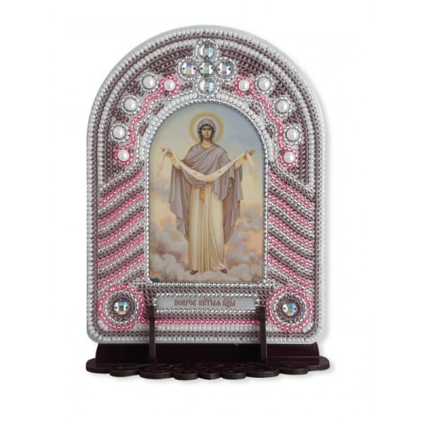 Buy Set for beadwork with a frame - Protection of the Most Holy Theotokos-vk1014