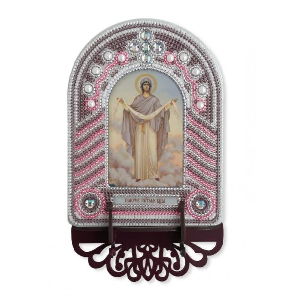 Buy Set for beadwork with a frame - Protection of the Most Holy Theotokos-vk1014_2